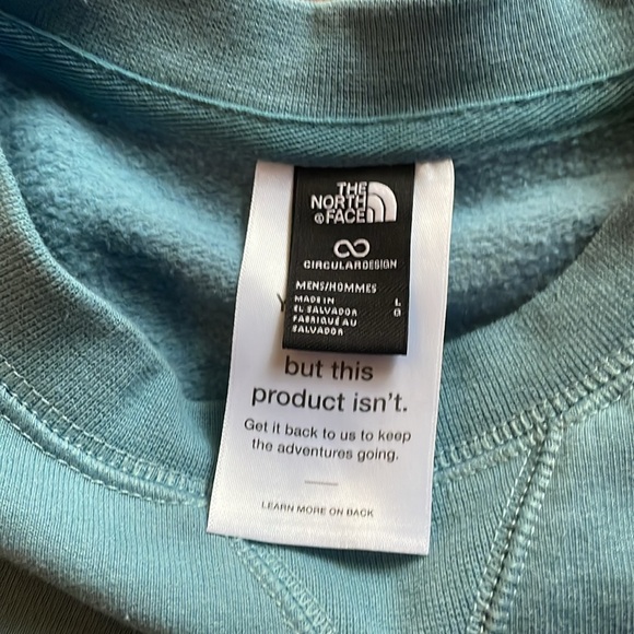 Blue Northface sweatshirt. Very nice & warm. Only worn 3 times. Size Large. - Picture 2 of 3